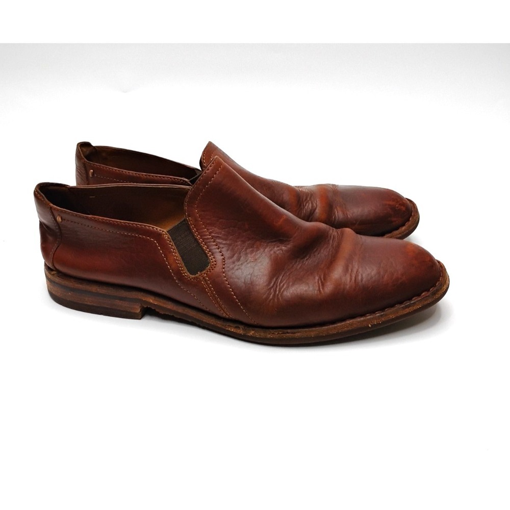 HS Trask Blaine Brown Leather Loafer Casual Shoes Size 12 Vibram Soles 30 1075
